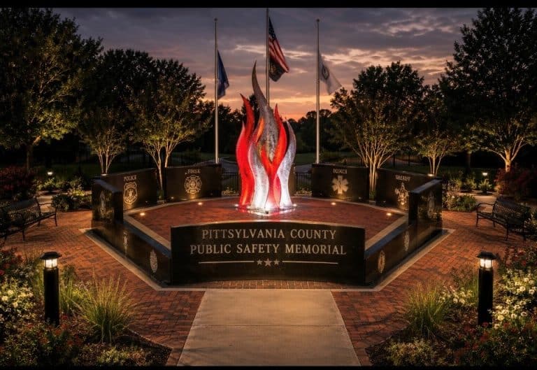 Architectural rendering of modern memorial structure design