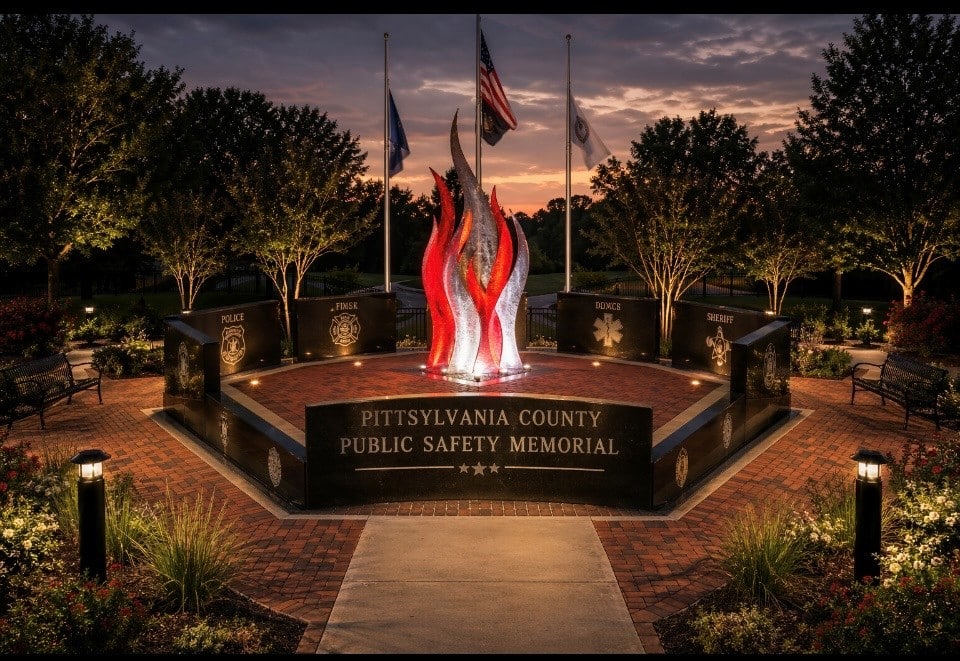 Architectural rendering of modern memorial structure design